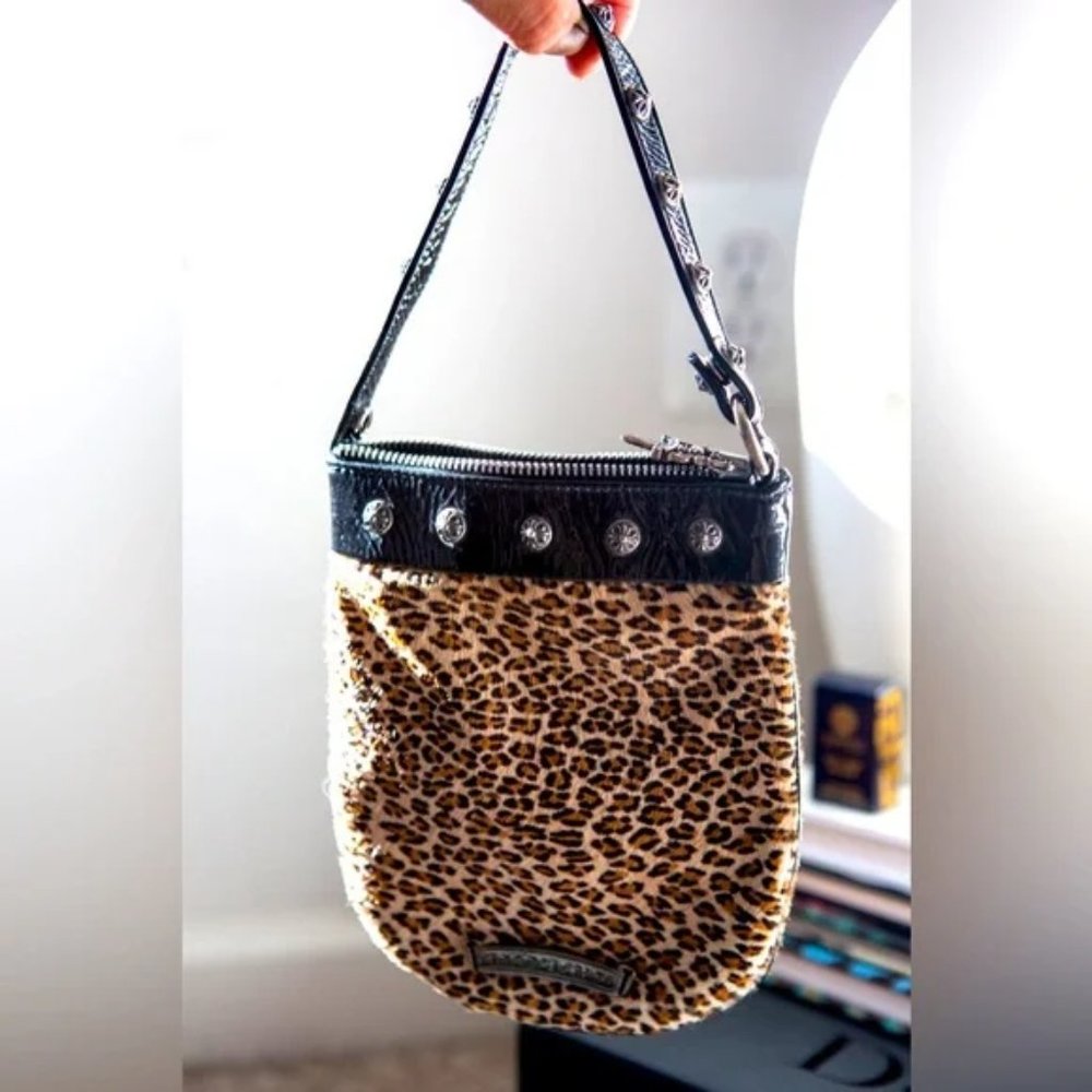 ‼️SOLD‼️Chrome Hearts x Bella Hadid Mini Bag purse leopard patent lther sterling